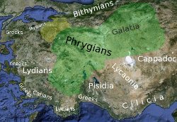 Map of phrygia and neighbouring people